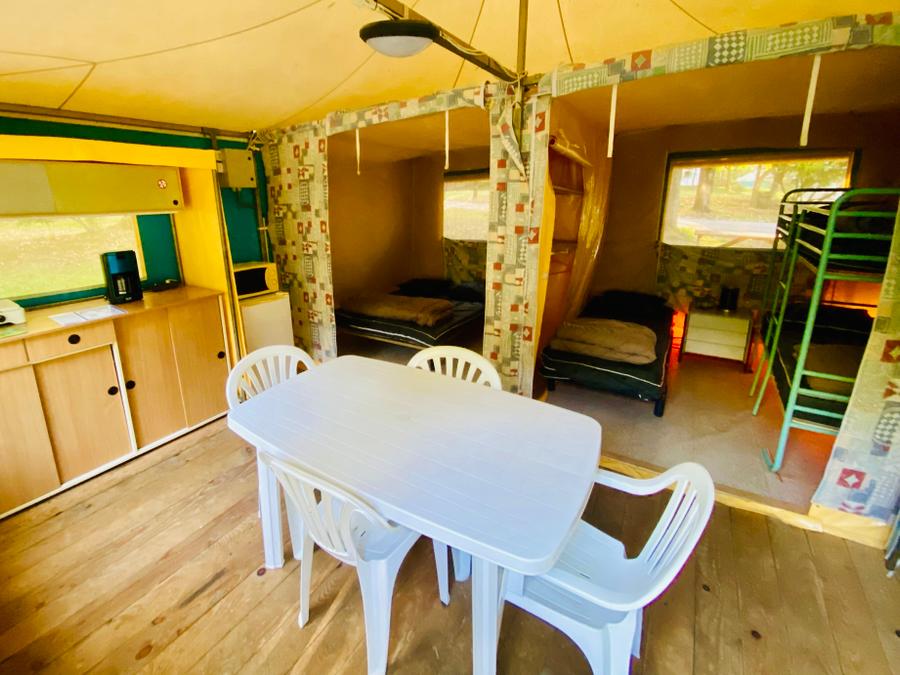 Bungalow toilé 5 personnes - Bungalow Toilé Prunier Standard 25m² (sans sanitaires) - 2 chambres + Terrasse non couverte 10m² 5 pers. 4