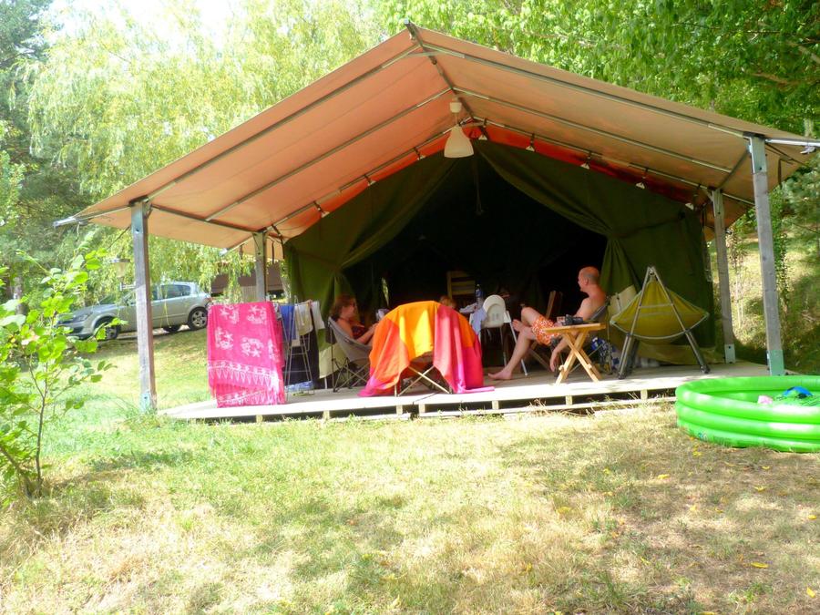 Tente 5 personnes - Tente Safari Acacia Standard 23m² (sans sanitaires) - 2 chambres + terrasse couverte 12m² 5 pers. 4