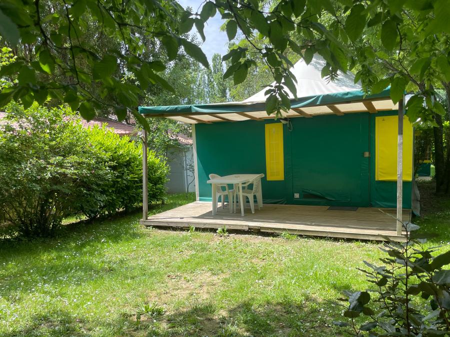 Bungalow toilé 5 personnes - Bungalow Toilé Cerisier Standard 25m² - 2 chambres + Terrasse couverte 10m² 5 pers. 1