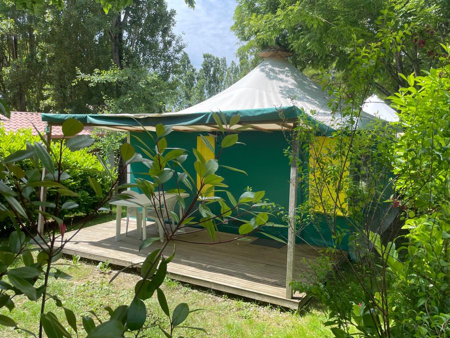 Bungalow toilé 5 personnes - Bungalow Toilé Cerisier Standard 25m² - 2 chambres + Terrasse couverte 10m² 5 pers. 0
