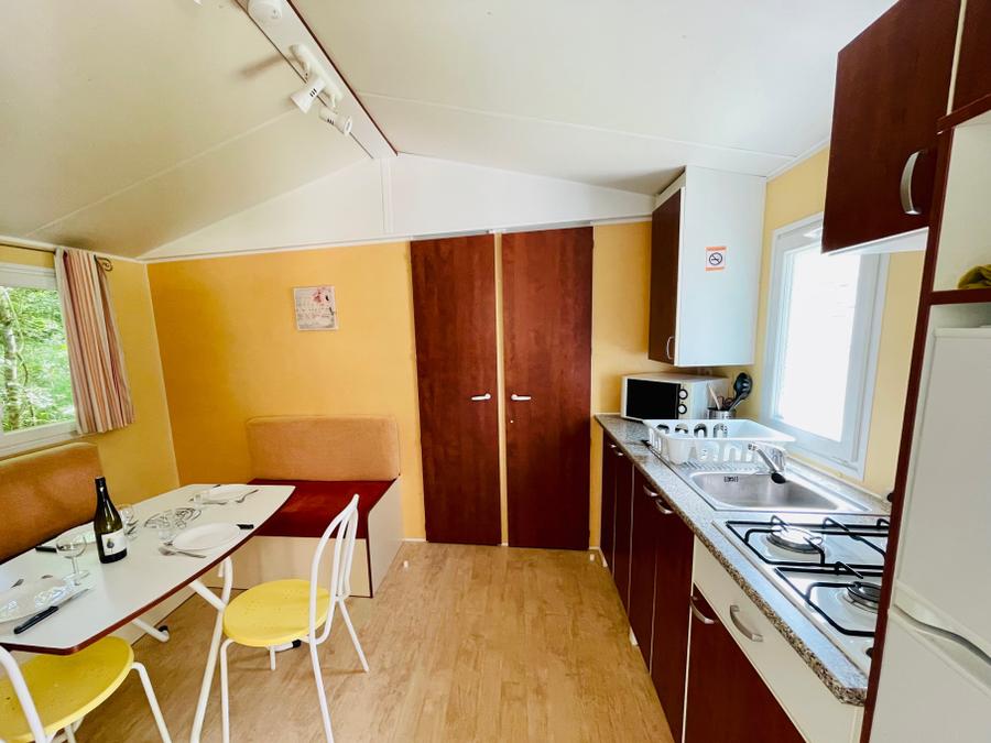 Mobilhome 4 personnes - Frêne Confort 23m² - 2 chambres + Terrasse couverte 4m² 4 pers. 4