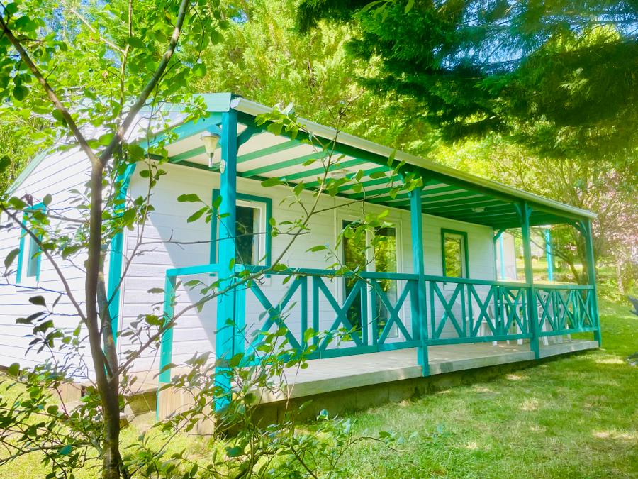 Chalet 6 personnes - Douglas Confort 32m2 climatisé - 2 chambres + Terrasse couverte 15m2 5/6 personnes 9