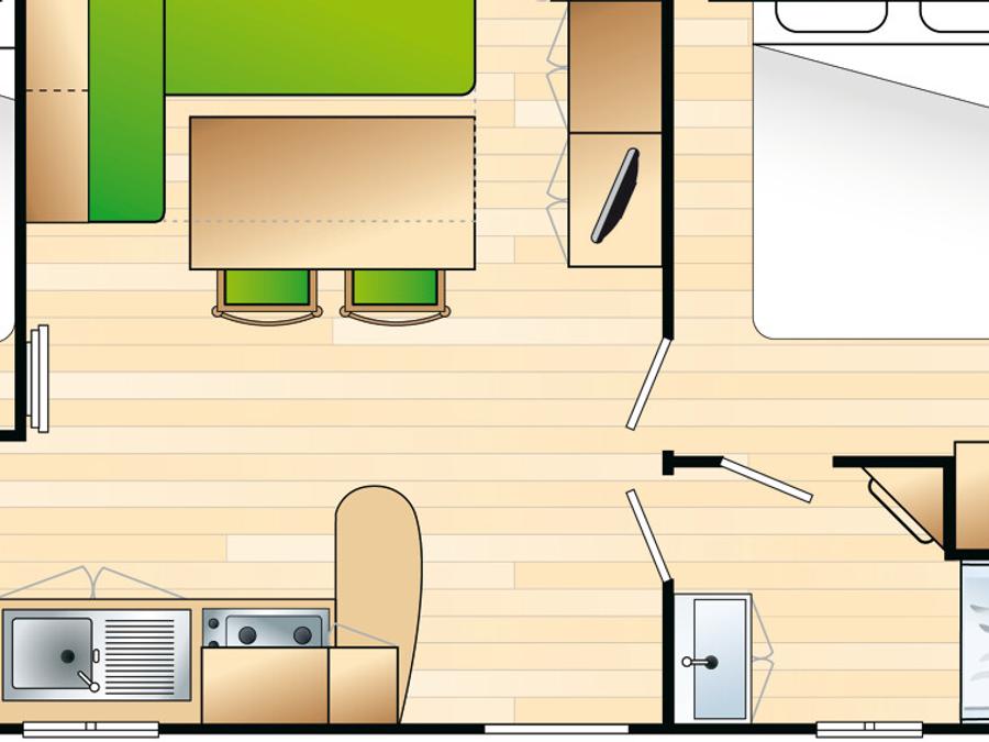 Mobilhome 5 personnes - Ciela Confort Compact - 2 chambres 5