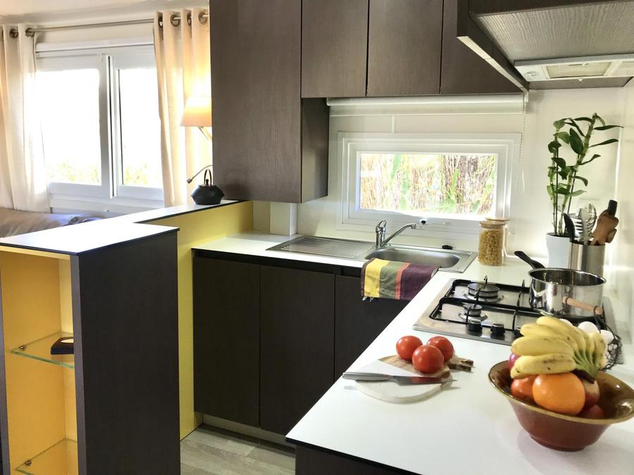 Mobilhome 6 personnes - Mobil Home Laurier Grand Confort Climatisation avec terrasse 3 chambres 2