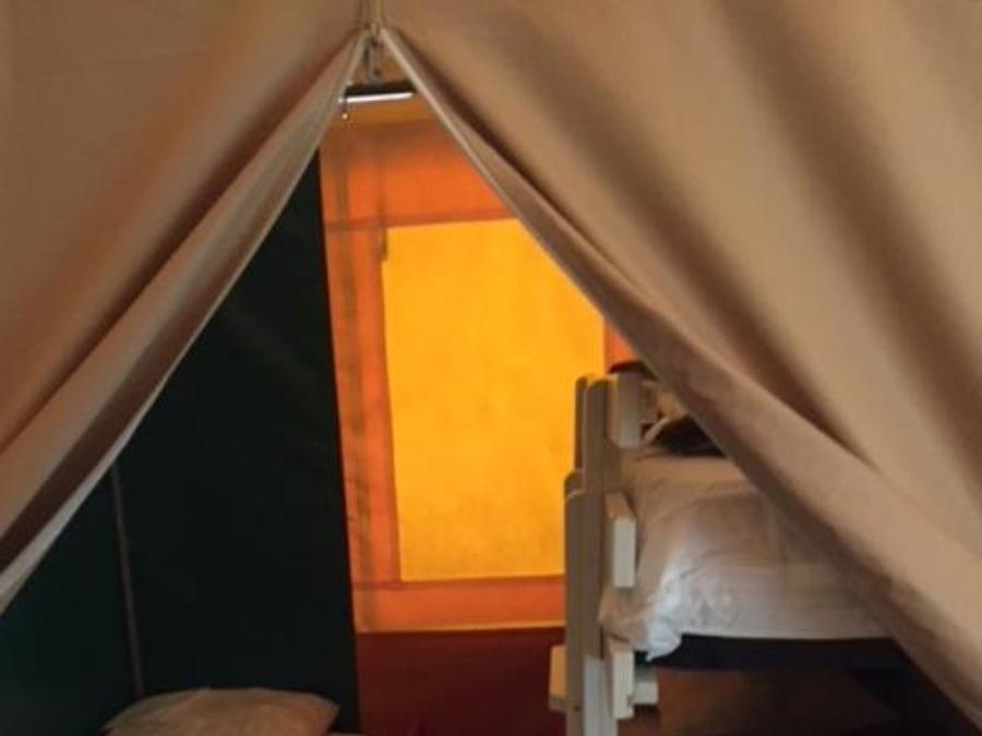 Tente en toile et en bois 5 personnes - LODGE TOILE BOIS sans sanitaires 3