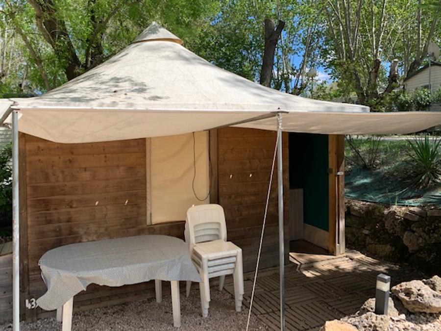 Tente en toile et en bois 5 personnes - LODGE TOILE BOIS sans sanitaires 7