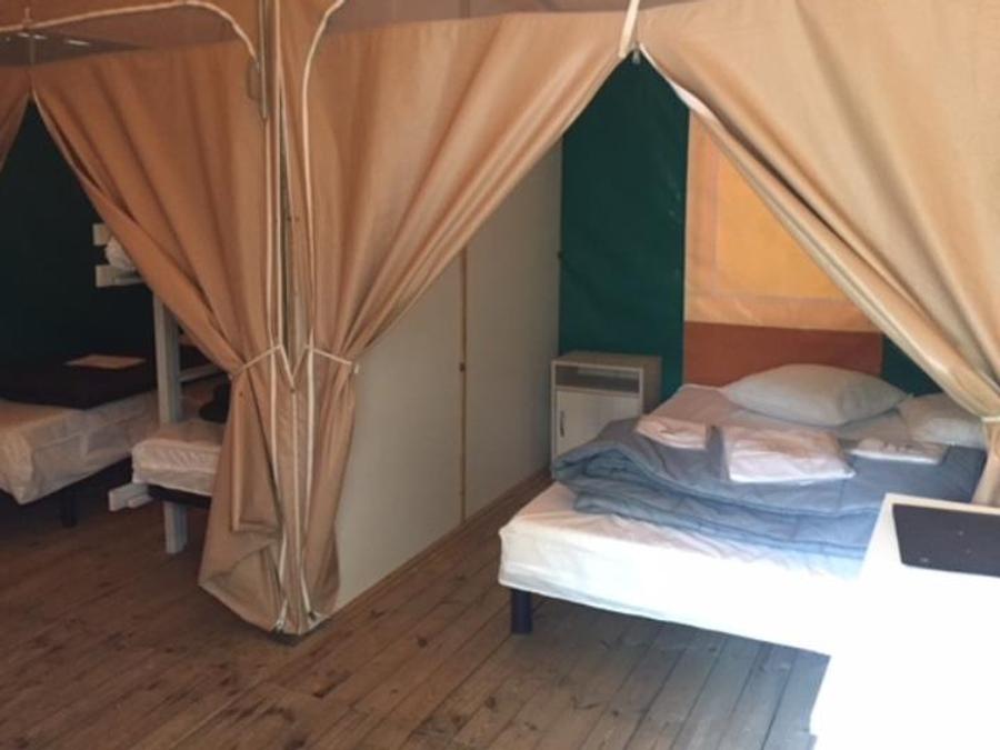 Tente en toile et en bois 4 personnes - LODGE TOILE BOIS sans sanitaires 2