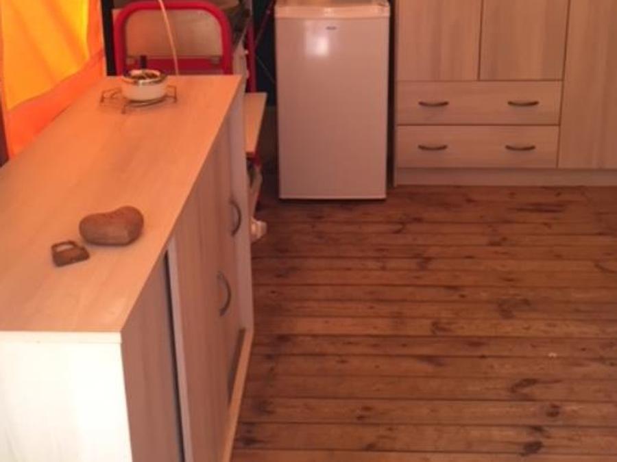 Tente en toile et en bois 4 personnes - LODGE TOILE BOIS sans sanitaires 1