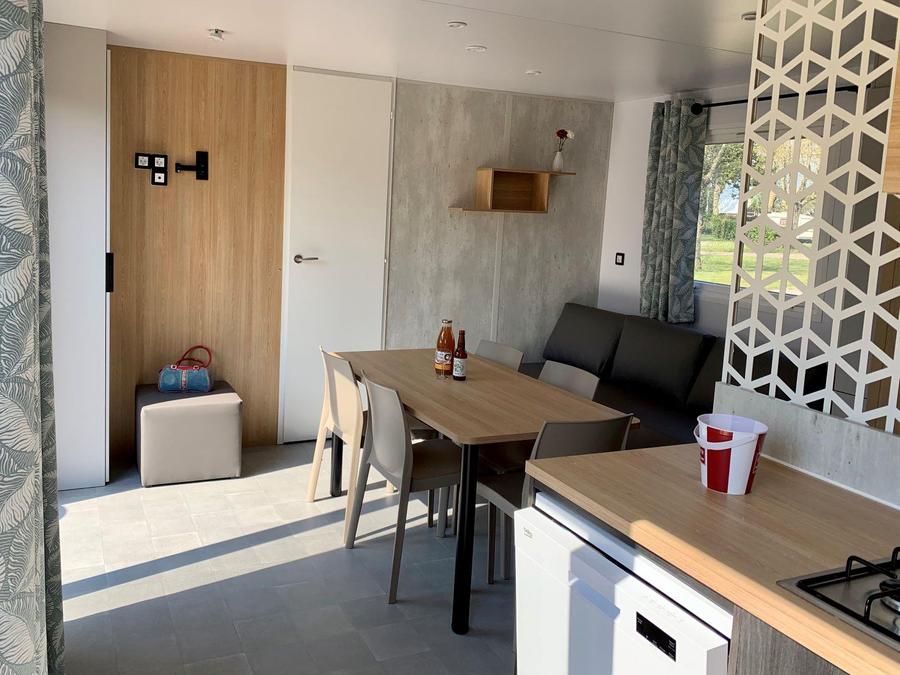 Mobilhome 6 personnes - PREMIUM 40m² - (6pers) 3 CH + 2 SDB + 2 WC+ TV +LV + BBQ + Terrasse 1
