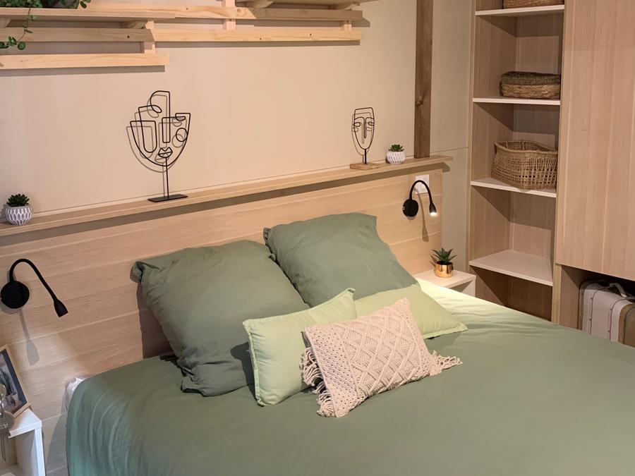 Chalet 5 personnes - Premium 30m² - (5pers) 2 CH+ 1SDB + WC + Terrasse 19m² + TV + LV + Vue Canal 4