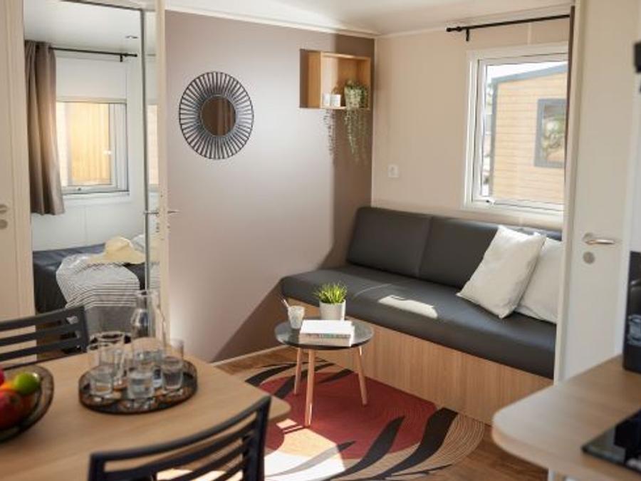 Mobilhome 4 personnes - Homeflower Premium 29m² (4pers) 2CH +SDB+WC +TV + LV - Vue canal 3