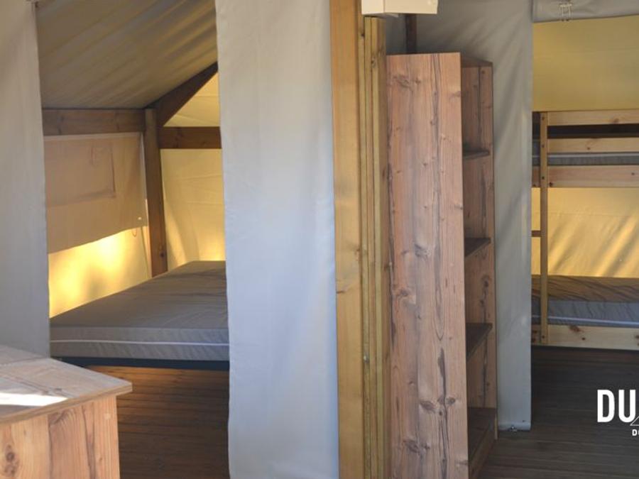 Tente en toile et en bois 4 personnes - TENTE LODGE - Les Yuccas | 4 pers. 2 ch. 2