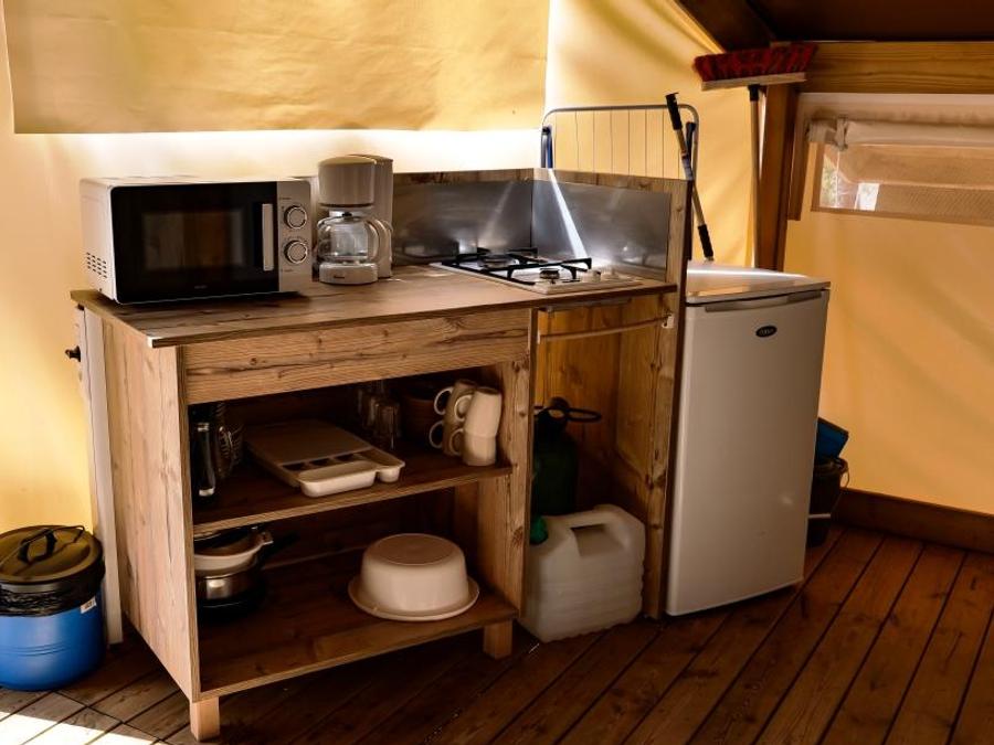 Tente en toile et en bois 4 personnes - TENTE LODGE - Les Yuccas | 4 pers. 2 ch. 5