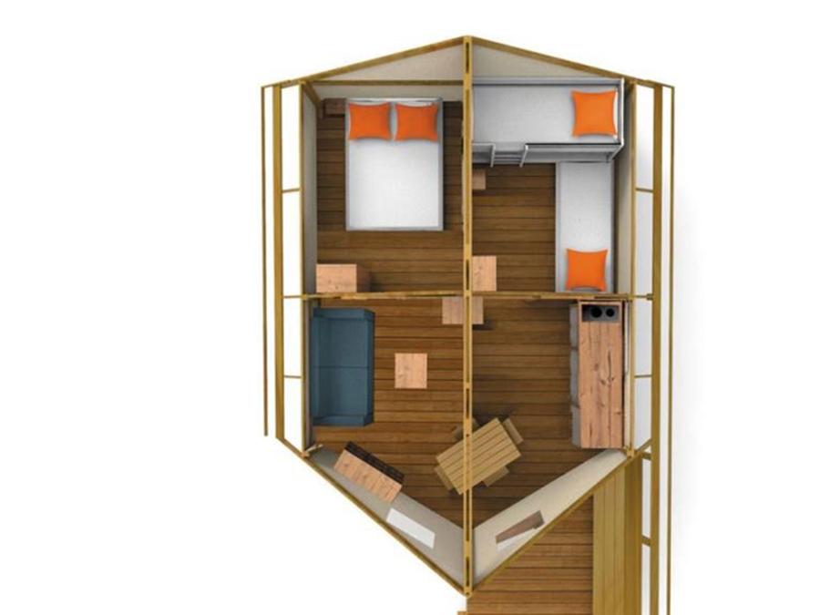 Lodge 5 personnes - Lodge CANNELLE 21m² (2 chambres) 9