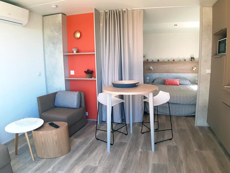 Mobilhome 2 personnes - Cottage JASMIN + jacuzzi 21m² (1 chambre) 4