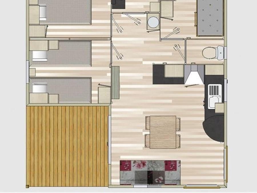 Chalet 8 personnes - Chalet VANILLE 32m² (3 chambres) 7