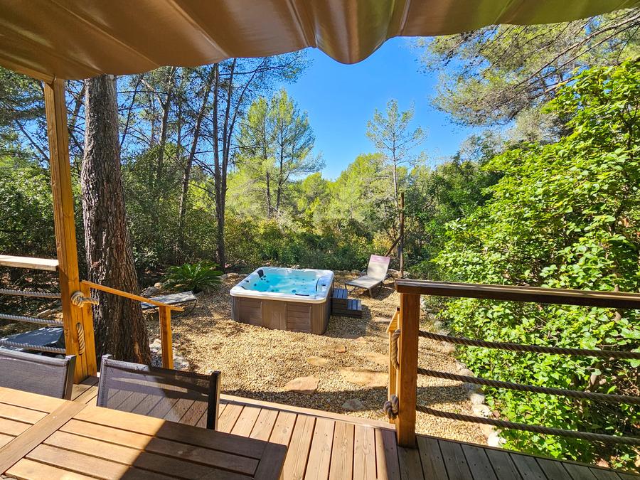 Mobilhome 5 personnes - NEW 2023 ! Cottage MAGNOLIA + jacuzzi 32m² (2 chambres) 20