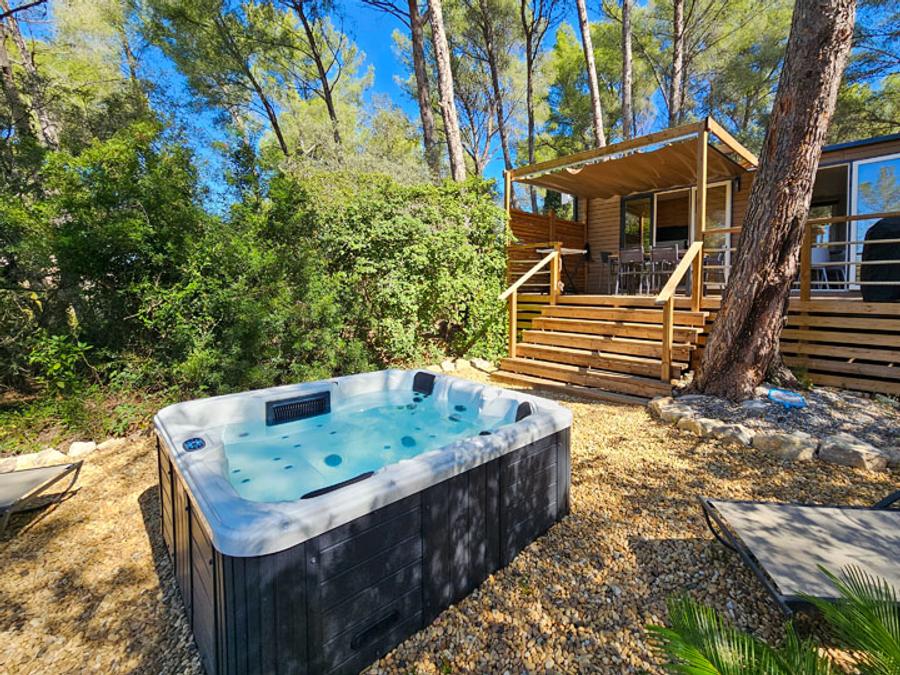 Mobilhome 5 personnes - NEW 2023 ! Cottage MAGNOLIA + jacuzzi 32m² (2 chambres) 26