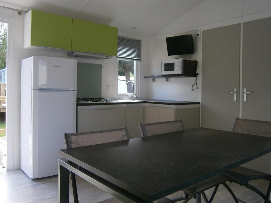 Mobilhome 6 personnes - 3 chambres - terrasse bois - TV - 6 pers 3