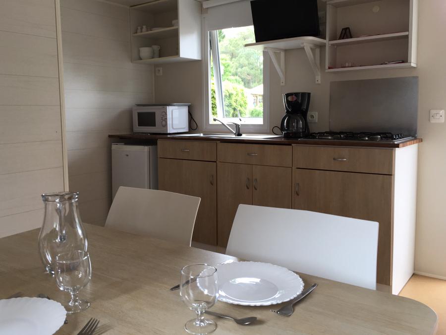 Mobilhome 4 personnes - 2 chambres -terrasse bois - TV 1