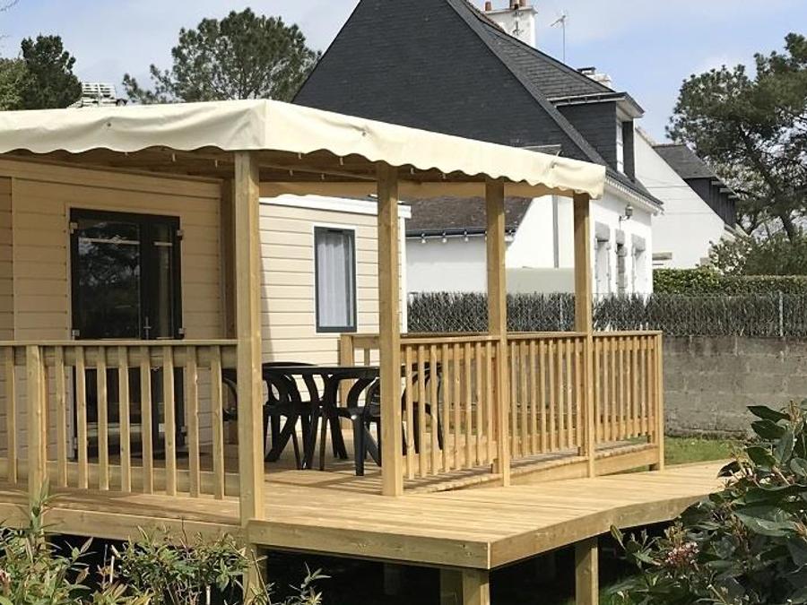Mobilhome 4 personnes - PMR 31m² - 2 chambres - terrasse couverte (adapté pour personnes à mobilité réduite) - TV 1