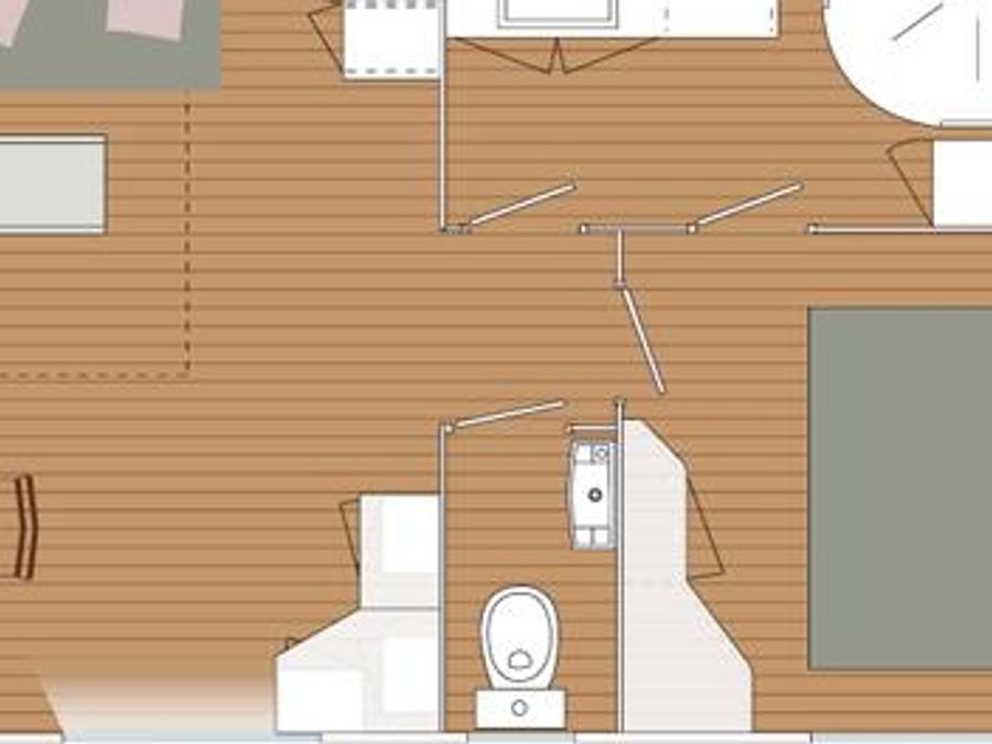 Mobilhome 6 personnes - Baltimore PREMIUM -2 chambres 40m²- *Clim, terrasse, TV* 8
