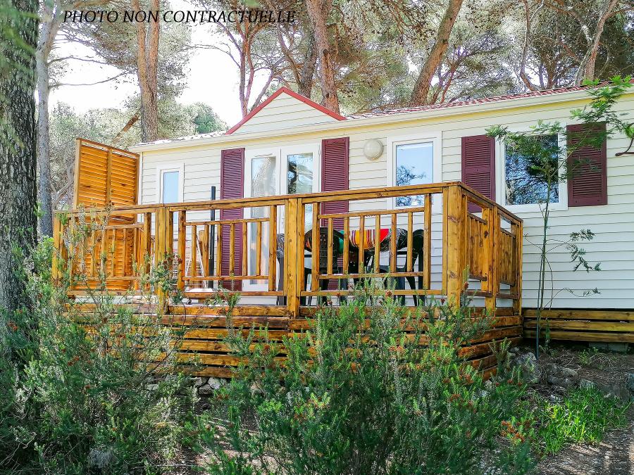 Mobilhome 4 personnes - Océane CONFORT -2 chambres 27m²- *Clim, terrasse, TV* 0