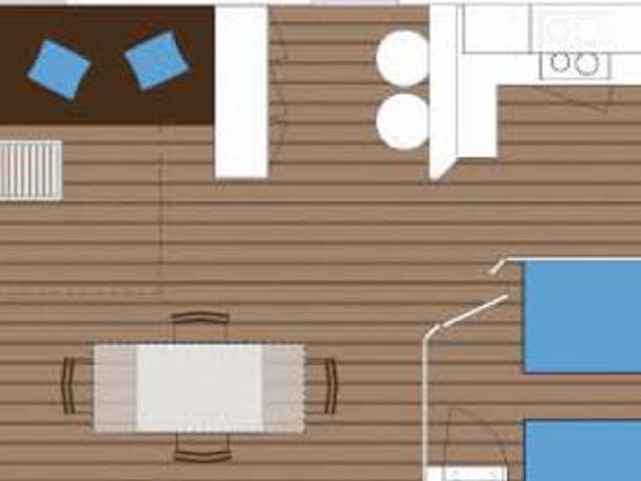 Mobilhome 6 personnes - Manado PREMIUM -2 chambres 40m²- *Clim, terrasse, TV* 9