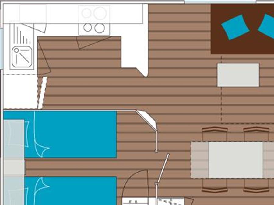 Mobilhome 4 personnes - Sumba CONFORT -2 chambres 30m²- *Clim, terrasse, TV* 6