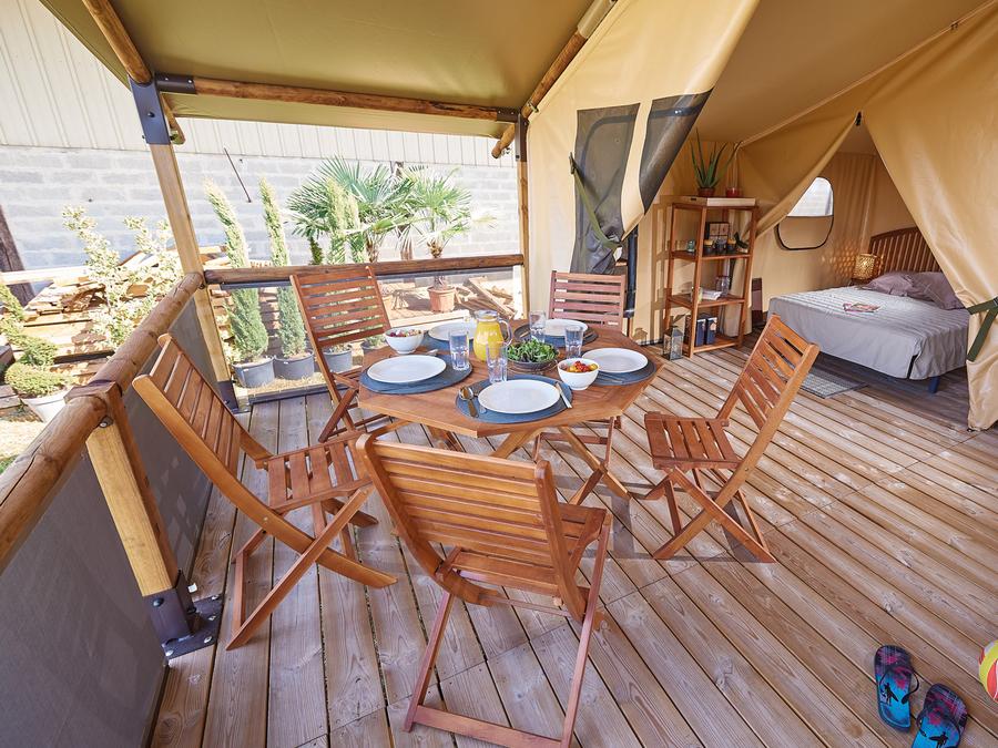 Tente en toile et en bois 5 personnes - Free Flower Tente Bali 1