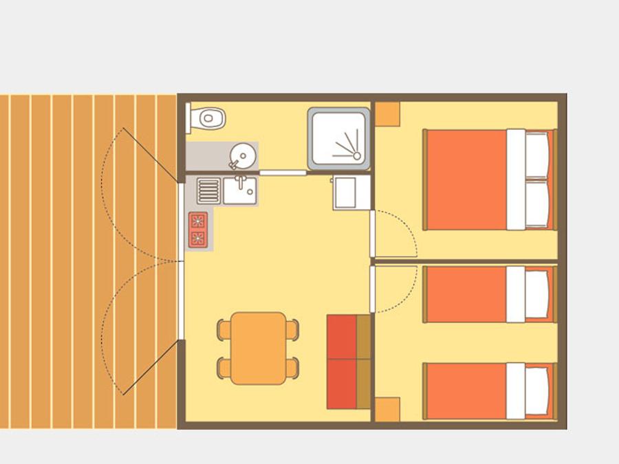 Tente 6 personnes - Cabane Lodge 6