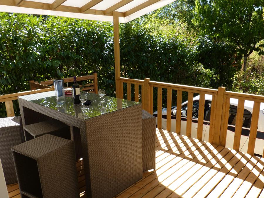 Mobilhome 4 personnes - Mobil home 26m² climatisé - 2 chambres + terrasse couverte 20m² 1