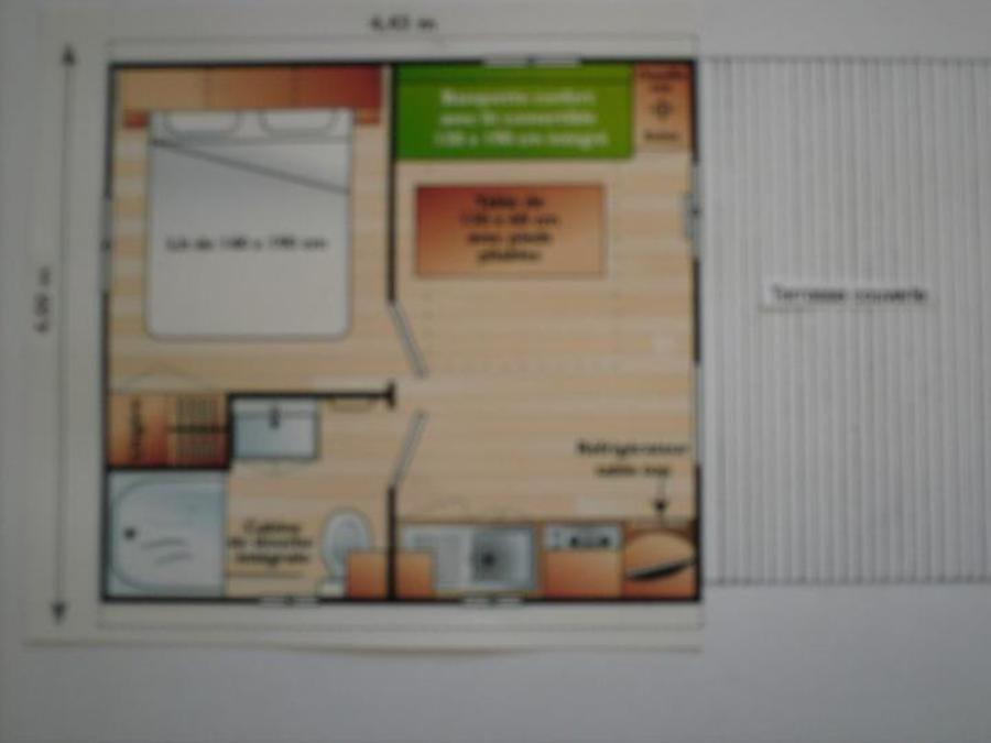 Mobilhome 2 personnes - Mobil home 16m² - 1 chambre + terrasse couverte 10m² 1