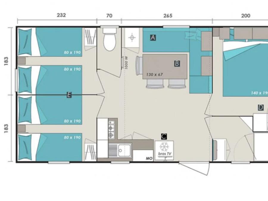 Mobilhome 6 personnes - MONTROGNON - TV 3