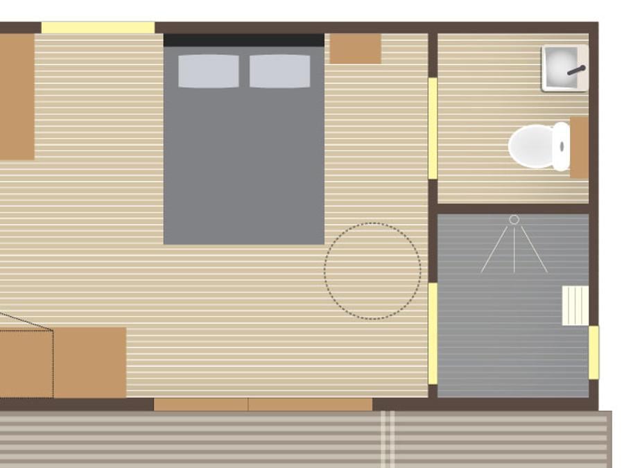 Mobilhome 2 personnes - CABANE TABOO PMR 5