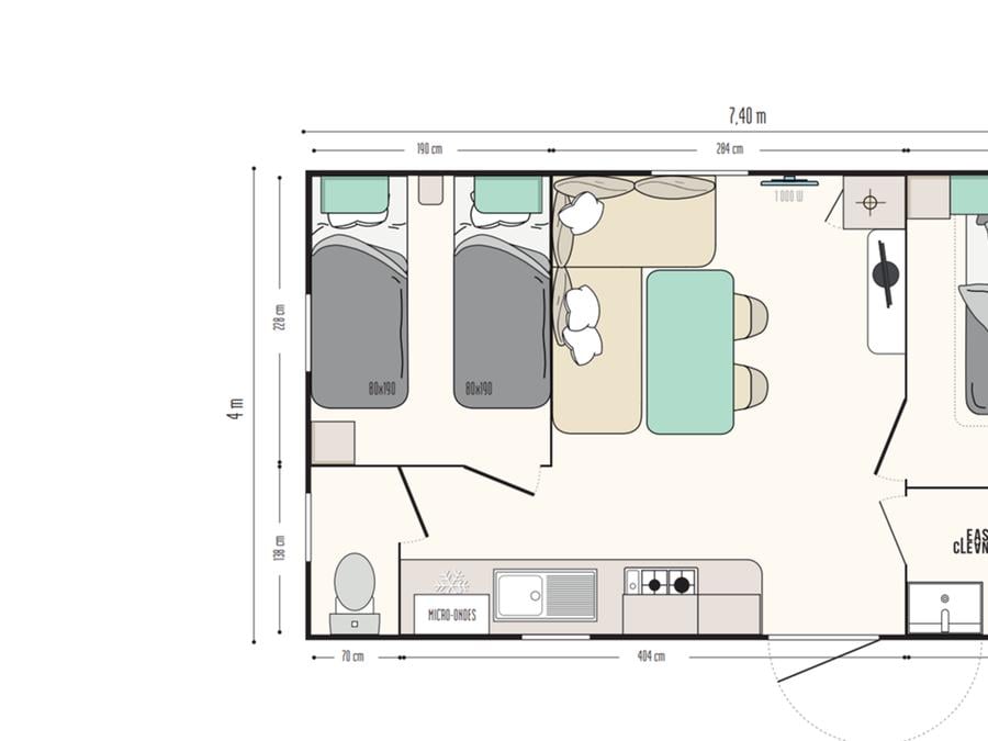 Mobilhome 5 personnes - Confort Plus - climatisé 7