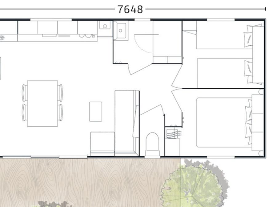 Mobilhome 4 personnes - Cottage Bergame 29m² 5