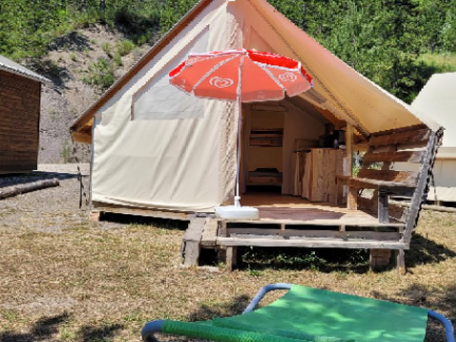 Tente 4 personnes - Tente Junior Standard 17m² (sans sanitaire) 2 chambres + terrasse 4