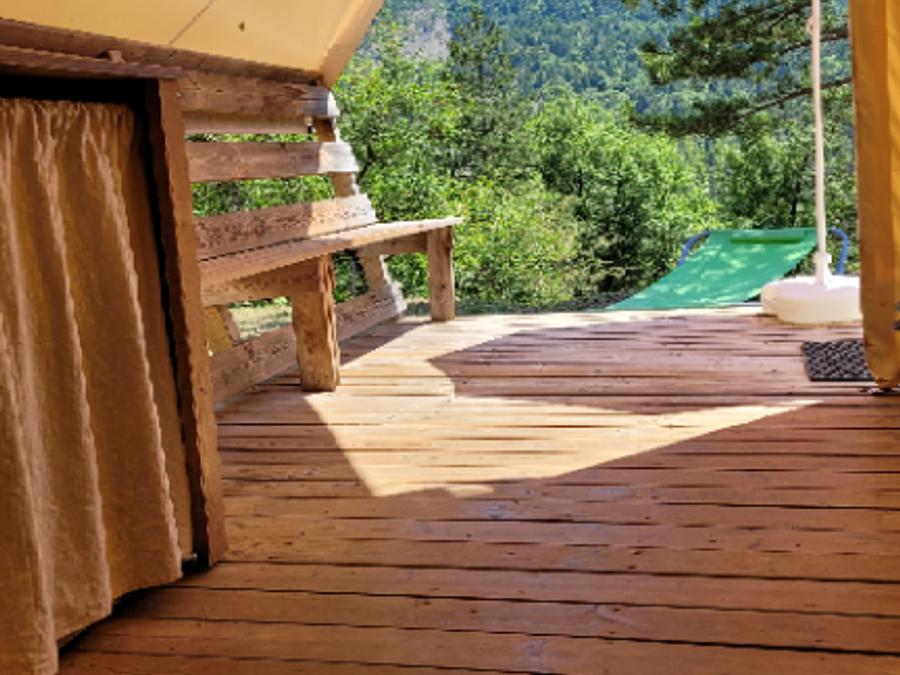 Tente 4 personnes - Tente Junior Standard 17m² (sans sanitaire) 2 chambres + terrasse 6