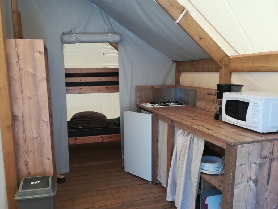 Tente 4 personnes - Tente Junior Standard 17m² (sans sanitaire) 2 chambres + terrasse 2