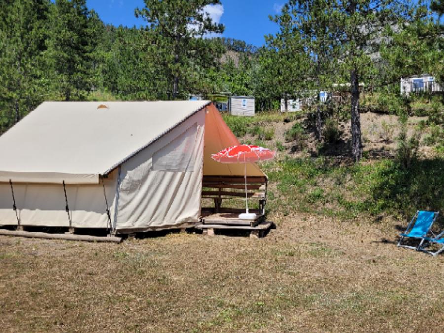 Tente 4 personnes - Tente Junior Standard 17m² (sans sanitaire) 2 chambres + terrasse 7
