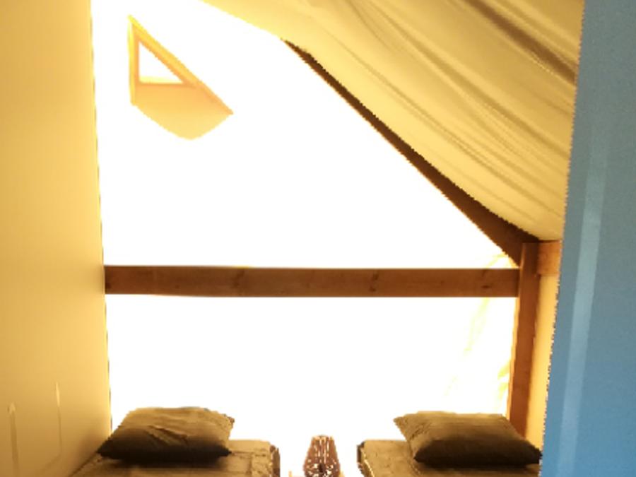 Tente 4 personnes - Tente junior Standard 21m² (sans sanitaire) 2 chambres + terrasse 5