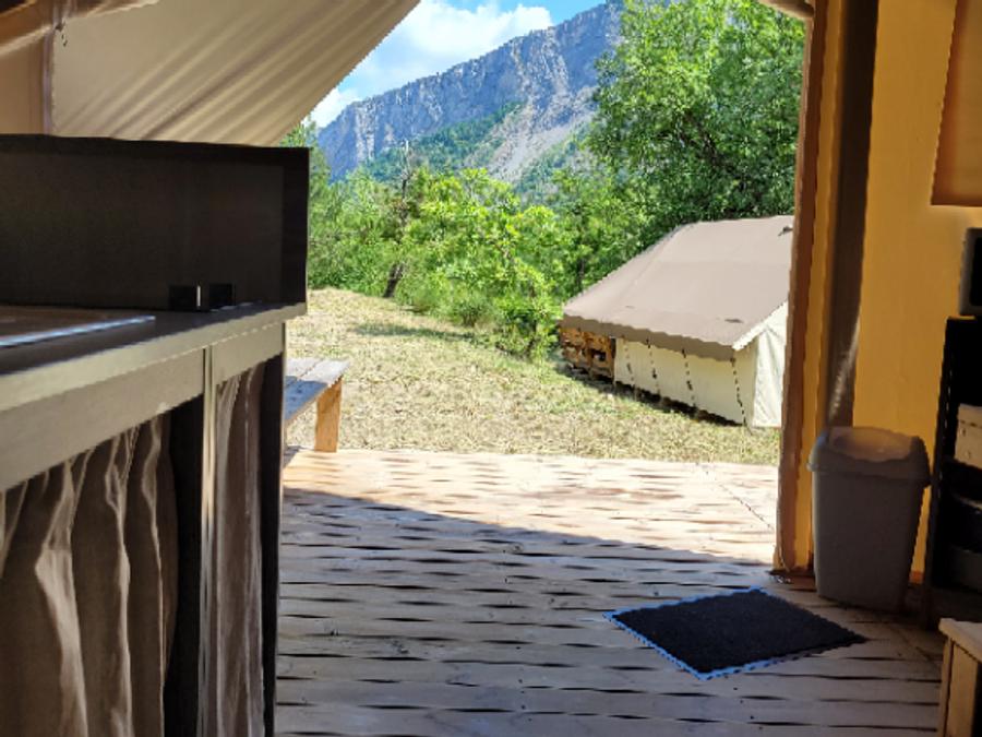 Tente 4 personnes - Tente junior Standard 21m² (sans sanitaire) 2 chambres + terrasse 8
