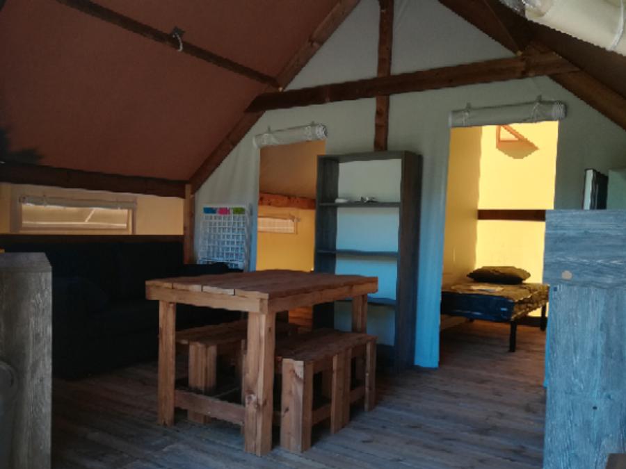 Tente 4 personnes - Tente junior Standard 21m² (sans sanitaire) 2 chambres + terrasse 3