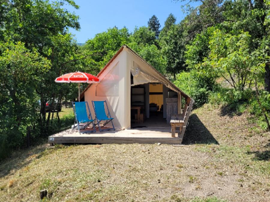 Tente 4 personnes - Tente junior Standard 21m² (sans sanitaire) 2 chambres + terrasse 7