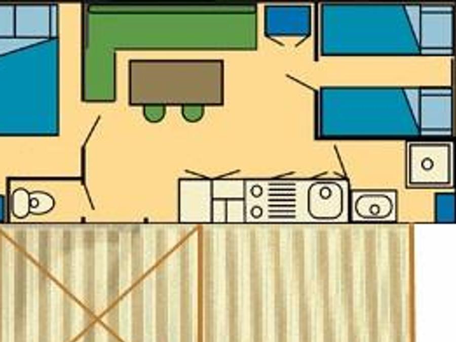 Mobilhome 4 personnes - Mobil-home Evasion Standard 23m² 2 chambres + Terrasse 5