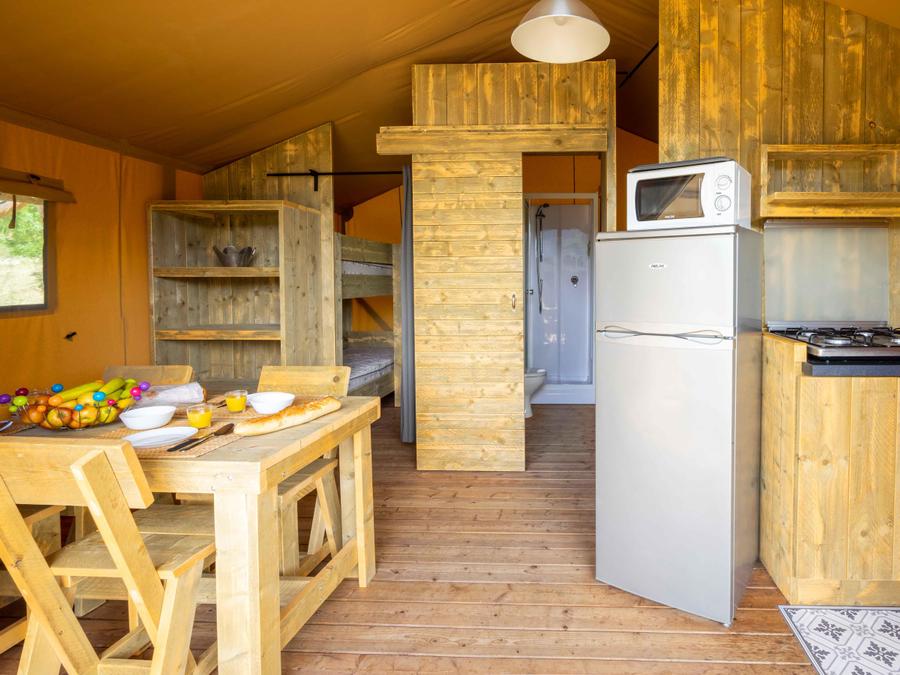 Tente 4 personnes - Tente Lodge Premium 27m² 2 chambres + terrasse 16m² 4