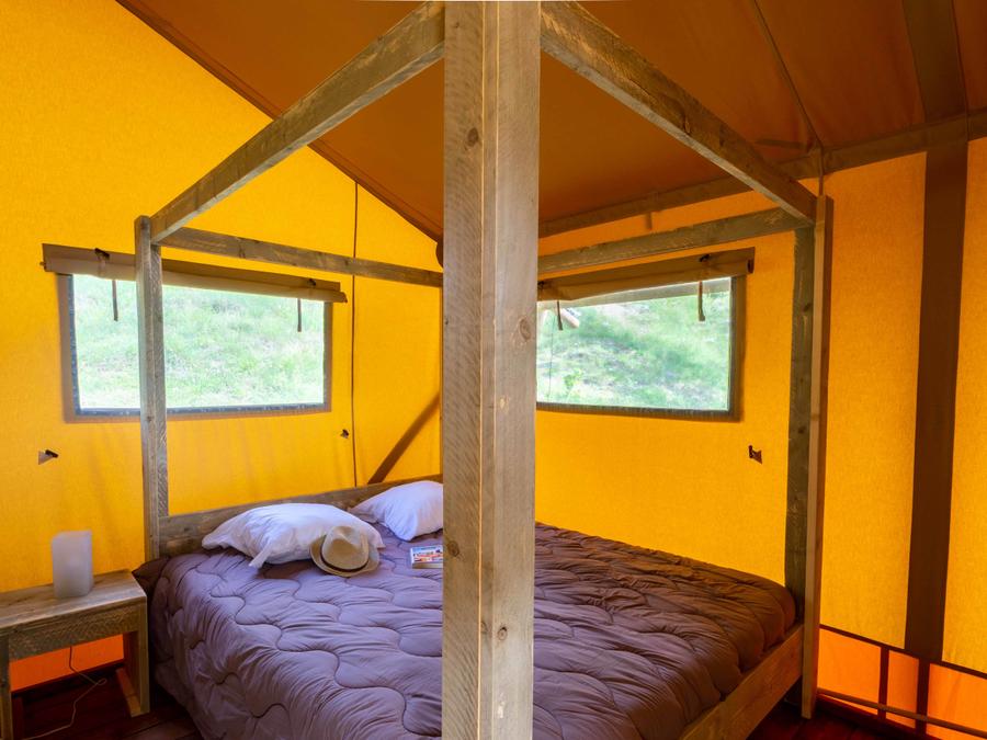 Tente 4 personnes - Tente Lodge Premium 27m² 2 chambres + terrasse 16m² 6
