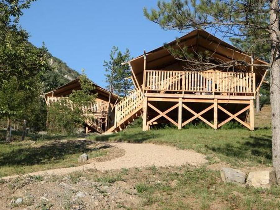 Tente 4 personnes - Tente Lodge Premium 27m² 2 chambres + terrasse 16m² 1