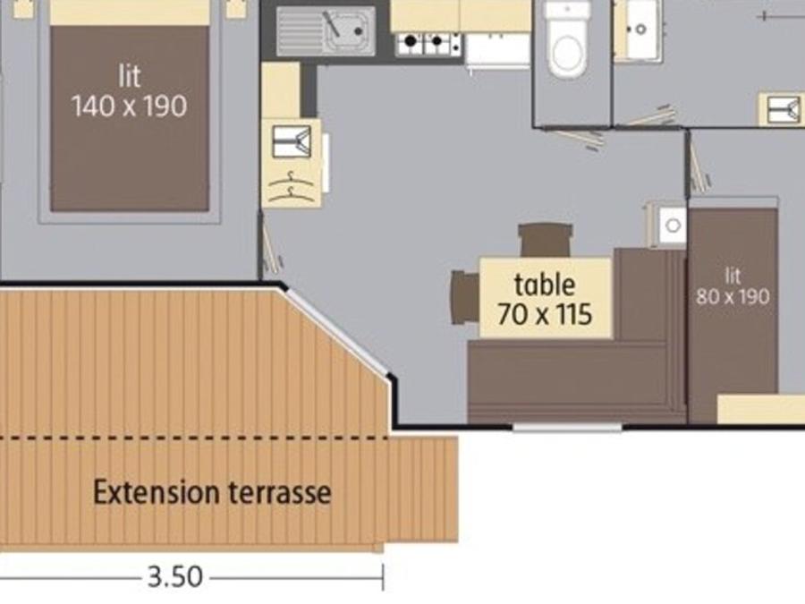 Mobilhome 4 personnes - Ciela Confort Compact - 2 chambres 6